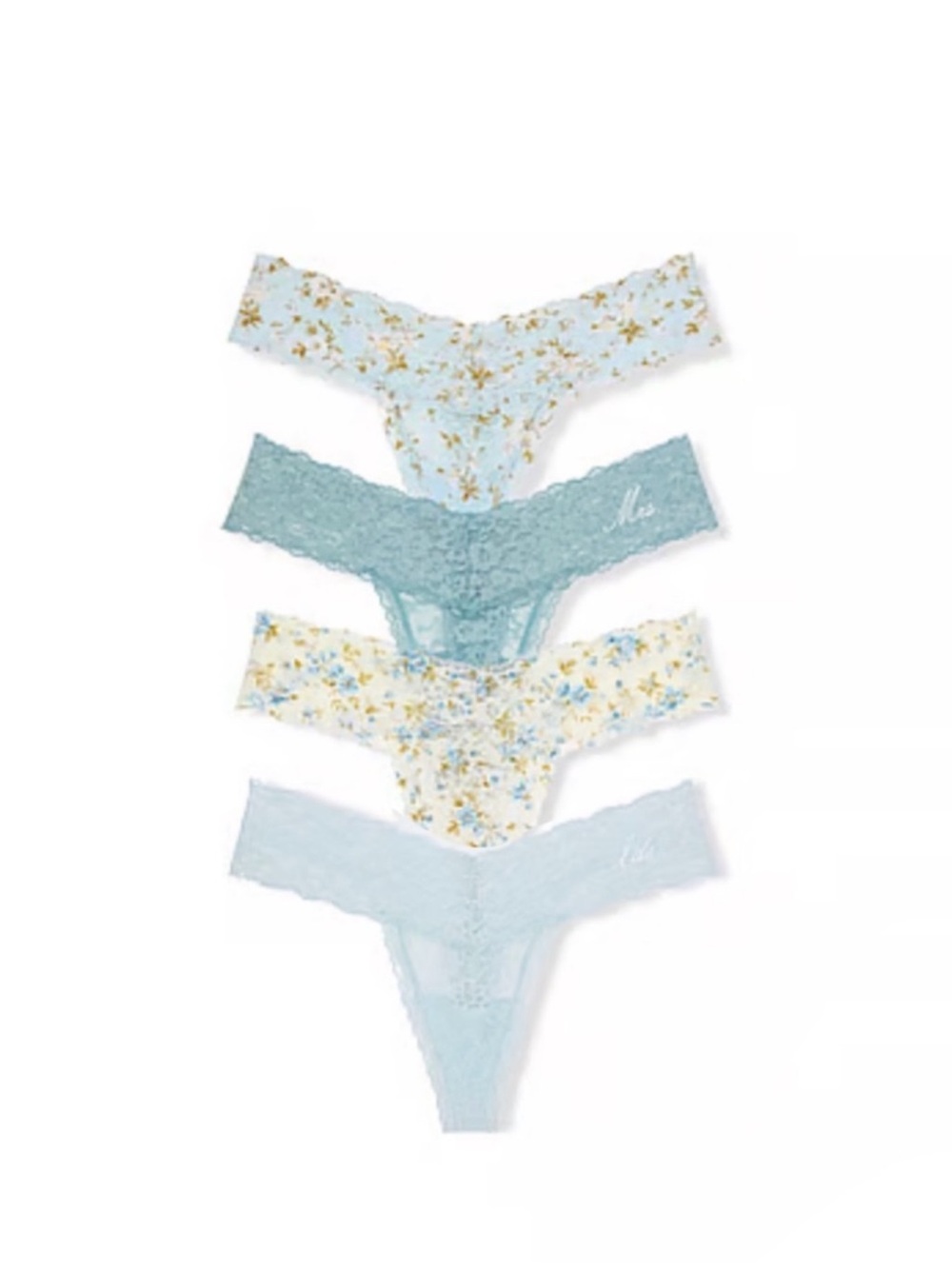 Victoria secret floral lace thongs